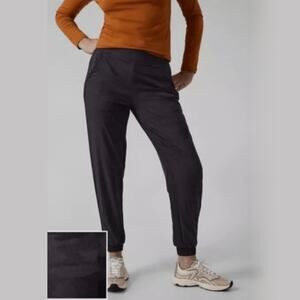 ATHLETA Brooklyn Lined Camo Jogger In Black Camo Pockets Outdoor Plus Size 16